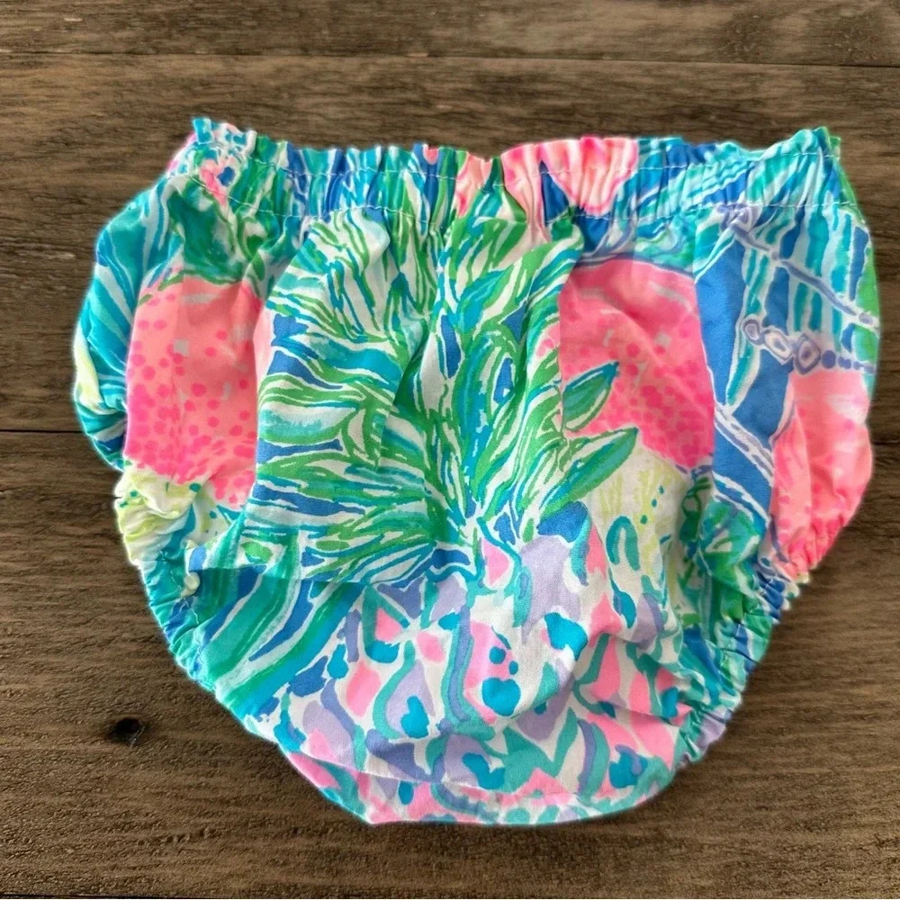 Lilly Pulitzer Baby Girls 6-12 months Diaper Cover Bottoms‎ Green Blue
